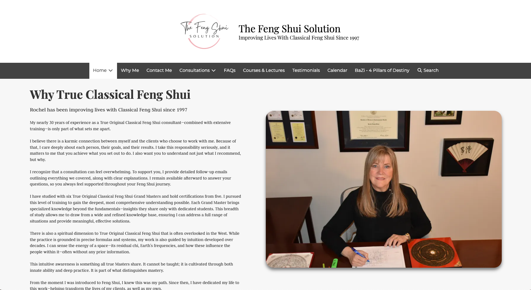 The Feng Shui Solution website by PeachSites
