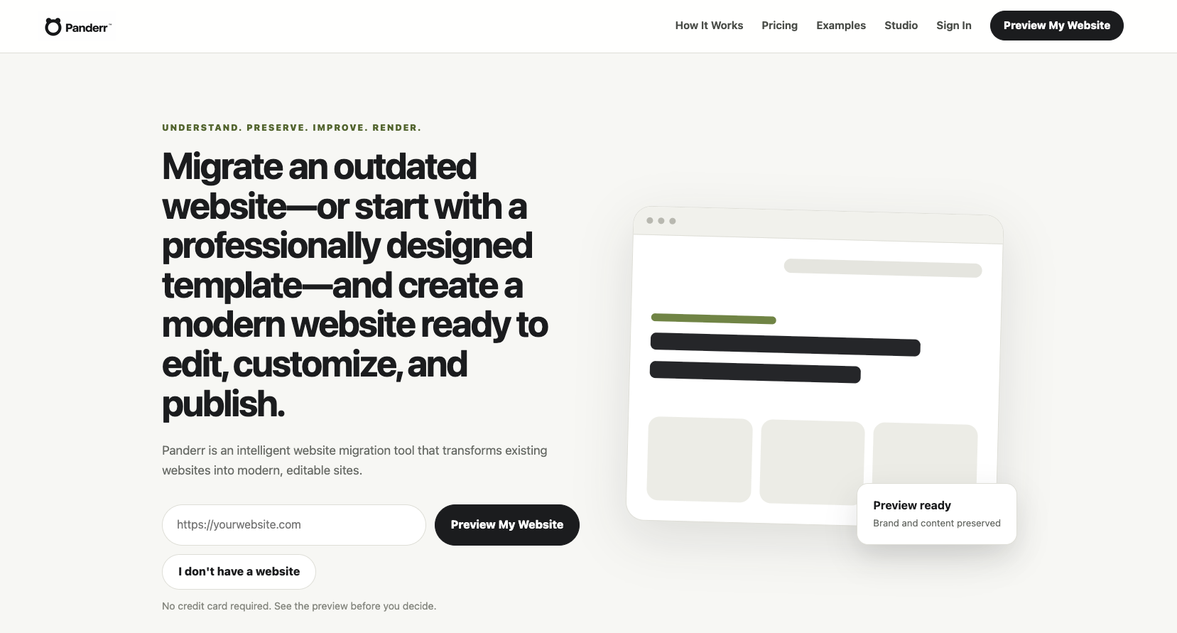 Panderr website migration and redesign platform